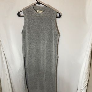Everly-Gray Tank Top Sweater W/ Side Slits.
